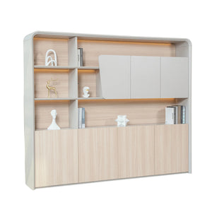 SEVANI Display Wall Unit - 240cm - Oak