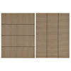 Square WOODFLEX Acoustic Wood Slat Wall Tiles - Oak Veneer - 4pc Set