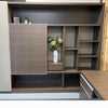 Carter Display Cabinet 2.4M - Coffee & Grey
