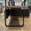 220-240cm VENTURA Reversible Executive Desk - Left or Right Return - Oak & Black