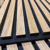Square WOODFLEX Acoustic Wood Slat Wall Tiles - Oak Veneer - 4pc Set