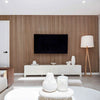 WOODFLEX Flexible Acoustic Wood Slat Panel - 3 Sided Full Wrap Oak Veneer on Black - 2700mm x 600mm