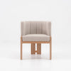 TANAKA Dining Arm Chair - Cream & Oak