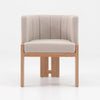 TANAKA Dining Arm Chair - Cream & Oak