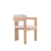JALEN Dining Arm Chair - Cream & Natural