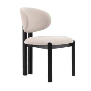 BERLY Dining Chair - Black & Natural