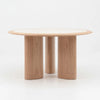 LAYSON Dining Table 136cm - Travertine & Natural