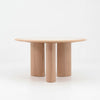 LAYSON Dining Table 136cm - Travertine & Natural