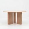 LAYSON Dining Table 136cm - Travertine & Natural