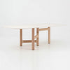 ZANDY Dining Table 250cm - White & Natural