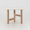 ZANDY Dining Table 250cm - White & Natural