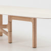 ZANDY Dining Table 250cm - White & Natural