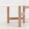 ZANDY Dining Table 250cm - White & Natural