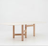 ZANDY Dining Table 250cm - White & Natural
