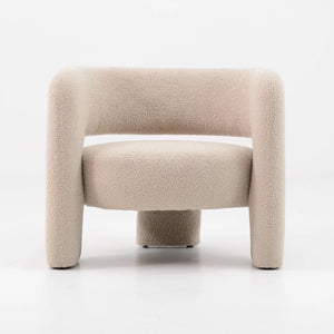 ROMEO Lounge Arm Chair - Beige Boucle