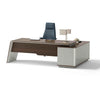 ANDERS Executive Desk Reversible Return 2.4M - Hazelnut & Beige