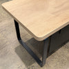 180-200cm VENTURA Reversible Executive Desk - Left or Right Return - Oak & Black