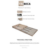 DAXTON Executive Desk with Right Return with Lift 200cm - Warm Oak