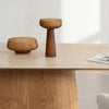 BOLTON Ceramic Dining Table 1.8M - Travertine & Oak
