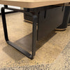 180-200cm VENTURA Reversible Executive Desk - Left or Right Return - Oak & Black