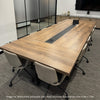VIDAL Boardroom Table 3.0m x 1.2m - Warm Oak & Black