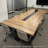 VIDAL Boardroom Table 3.0cm x 1.2m - Warm Oak & Black