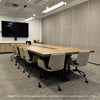 VIDAL Boardroom Table 3.0m x 1.2m - Warm Oak & Black