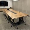 VIDAL Boardroom Table 3.0cm x 1.2m - Warm Oak & Black