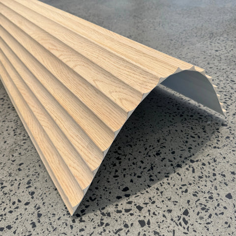 WOODFLEX® FLOW Flexible Wooden Wall Panel - Oak Veneer - 2700mm x 600mm - Wave 37.5mm