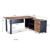TRIBECA | ADRIANO 1.6-1.8m Reversible Executive Office Desk 160-180cm - Warm Oak