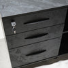 ADRIANO Black Executive Office Desk Reversible 165-180cm - Black