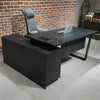 ADRIANO Black Executive Office Desk Reversible 165-180cm - Black