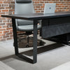 ADRIANO Black Executive Office Desk Reversible 165-180cm - Black
