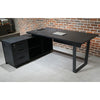ADRIANO Black Executive Office Desk Reversible 165-180cm - Black