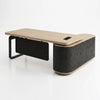 220-240cm VENTURA Reversible Executive Desk - Left or Right Return - Oak & Black