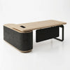 220-240cm VENTURA Reversible Executive Desk - Left or Right Return - Oak & Black