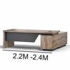 BALDER Executive Desk with Left Return 2.2-2.4M - Warm Oak & Black