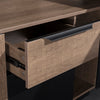 BALDER Executive Desk with Left Return 1.8-2.0M - Warm Oak & Black