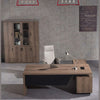 BALDER Executive Desk with Left Return 1.8-2.0M - Warm Oak & Black