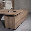 BALDER Executive Desk with Left Return 1.8-2.0M - Warm Oak & Black