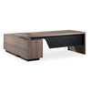 BALDER Executive Desk with Right Return 2.2-2.4M - Warm Oak & Black