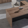 BALDER Executive Desk with Left Return 1.8-2.0M - Warm Oak & Black