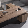BALDER Executive Desk with Left Return 1.8-2.0M - Warm Oak & Black