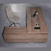 BALDER Executive Desk with Right Return 1.8-2.0M - Warm Oak & Black