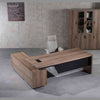 BALDER Executive Desk with Right Return 1.8-2.0M - Warm Oak & Black