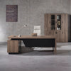 TRIBECA | Balder 1.8–2.0m Executive Desk, Right Return – Warm Oak & Black