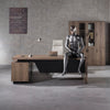 TRIBECA | Balder 1.8–2.0m Executive Desk, Right Return – Warm Oak & Black