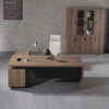 TRIBECA | Balder 1.8–2.0m Executive Desk, Right Return – Warm Oak & Black