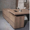 BALDER Executive Desk with Right Return 1.8-2.0M - Warm Oak & Black