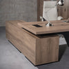 TRIBECA | Balder 1.8–2.0m Executive Desk, Right Return – Warm Oak & Black